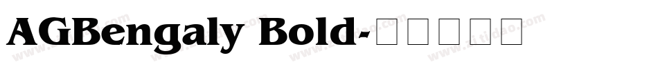 AGBengaly Bold字体转换